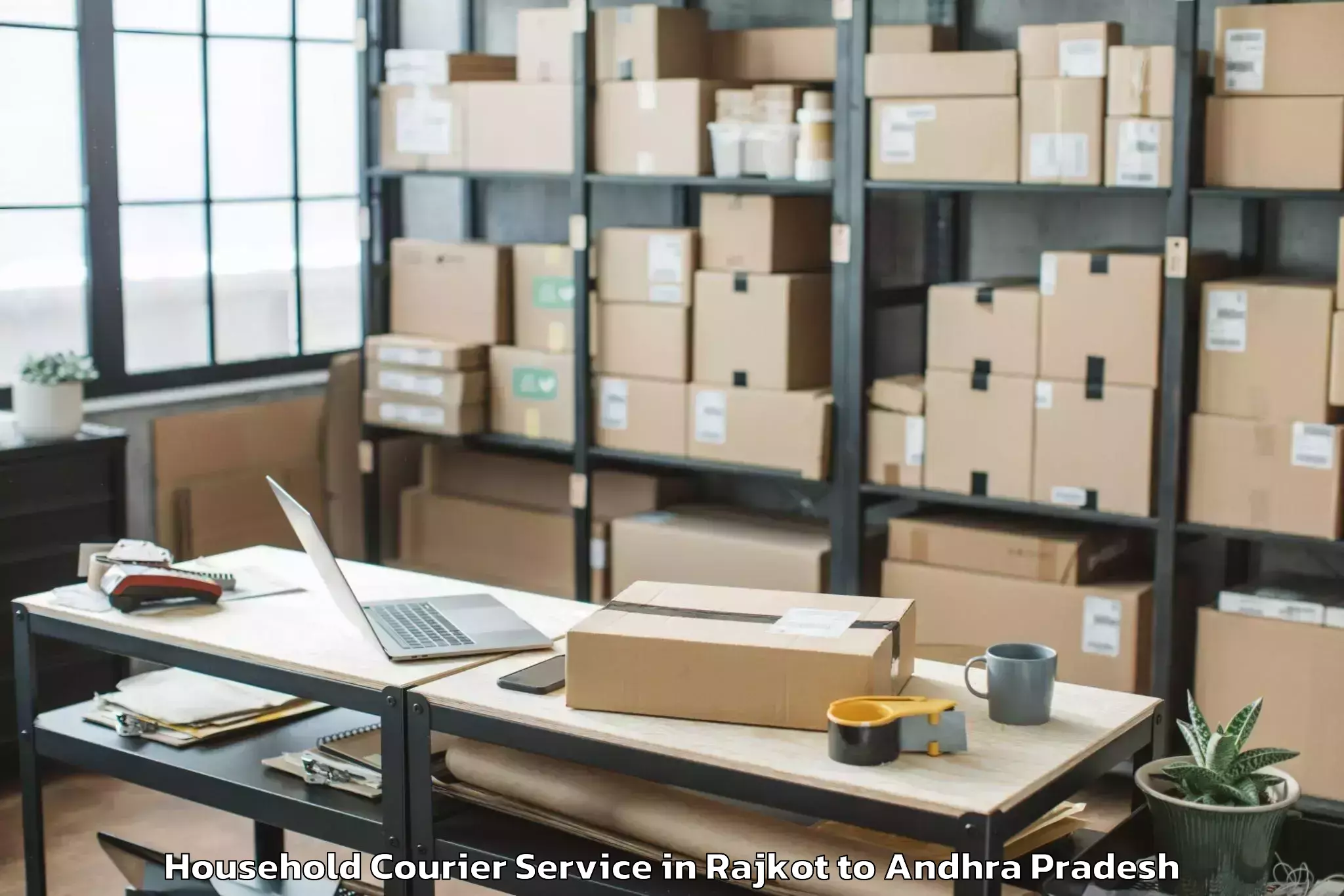 Easy Rajkot to Balijipeta Household Courier Booking